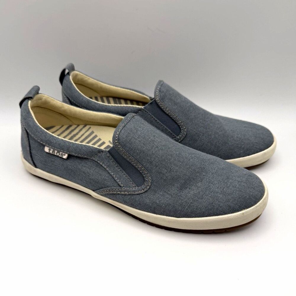 Taos Dandy Blue Canvas Slip On Comfort Sneakers Women’s Size 8 DND-13455